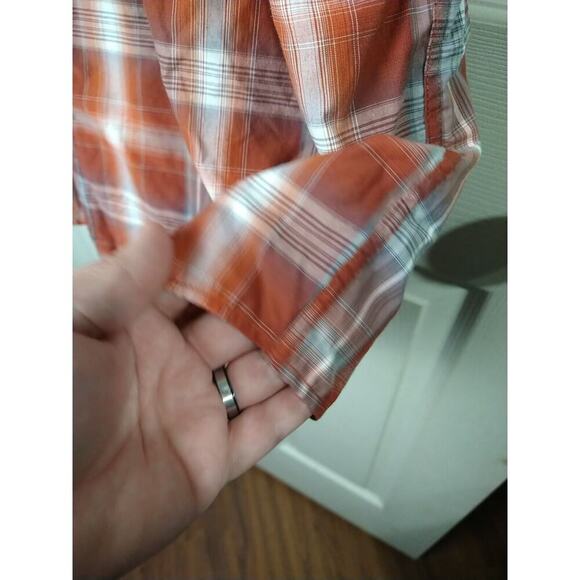 Eddie Bauer Men's Shirt 2XL Collared Button Front Short Sleeve Plaid Pocket... - Picture 7 of 8